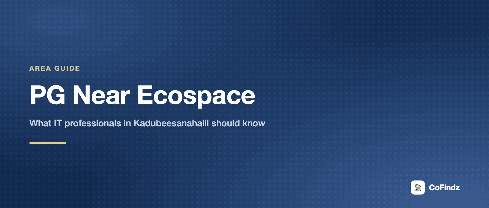 PG Near Ecospace, Kadubeesanahalli: What IT Professionals Should Know